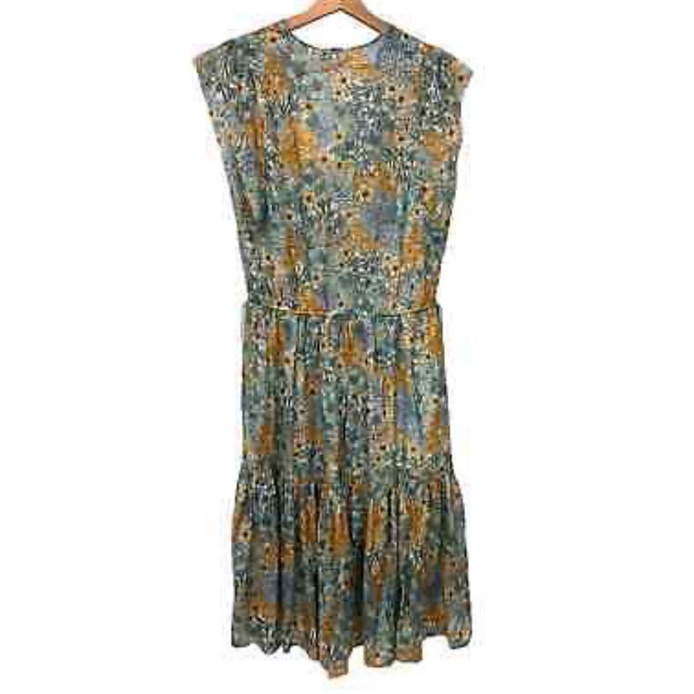 NWTs Magali Pascal Silk Jardin Tiered Midi Dress - Picture 4 of 5